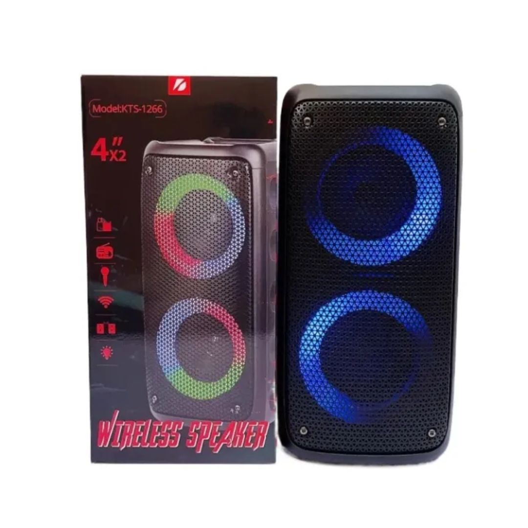 Kts-1266 8" Portable Wireless Bluetooth Karaoke Outdoor RGB Party Speaker