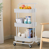 3 Tier Multifunction Storage Trolley Rack Office Shelves Home Kitchen Rack