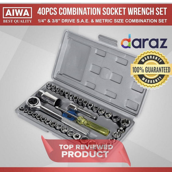 Aiwa 40 PC Tool Kit Set and Socket Wrench