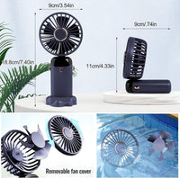 Portable USB Mini Fan- Handheld Cooling Fan Rechargeable Electric LED Fan