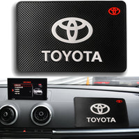 Car Logo Anti Slip Mat Phone Holder - Toyota Red White Wording