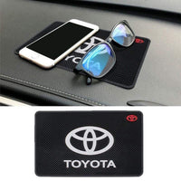 Car Logo Anti Slip Mat Phone Holder - Toyota Red White Wording