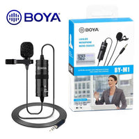 Boya By-m1 Lavalier Clip-On Microphone for Smartphones, Camcoders, DSLR