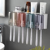 Family Toothbrush Holder Wall Mounted with 4Cups , Kids Favorite Candy