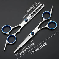 2pcs/set Premium Hair Cutting Kit - Stainless Steel Scissors with Thinning
