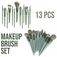13pcs Makeup Brush Set with Storage Bag Makeup Sponge Soft Fur Eye Shadow