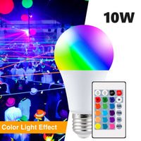9w LED RGB Bulb Screw Type E27 with 16 Colors Adjustable + Remote