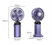 Mini Fan 3000mAh USB Handheld Fan Mini Portable Student Small Digital