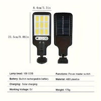 Solar Light COB Large Outdoor Solar Waterproof Street Light Garden Infrared