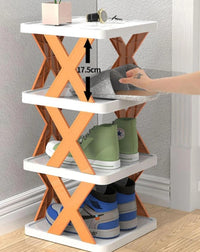 5 Layer Shoe Cabinet Storage Organizer X Shaped Shoe Rack Organizer