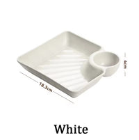 4pcs Plastic Serving Platter Set, Potato Chip Plate, Sturdy Snack Plate