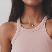 Women's Heart Charm Pendant Choker Necklace