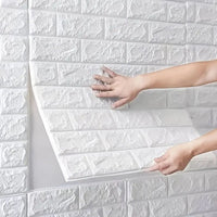 5pcs 3d Wall Stickers Wallpaper Foam Soft Tiles, Bedroom Faux Brick