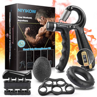5pcs/set Hand Gripper Gym Fitness Hand Grip Ball Kit Power Finger Forearm