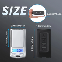 Ultra-precision Portable Digital Scale 0.01g-200g Accuracy, Compact Pocket