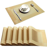Food Mat Rectangle Placemat Restaurant Washable PVC Durable Dining Table