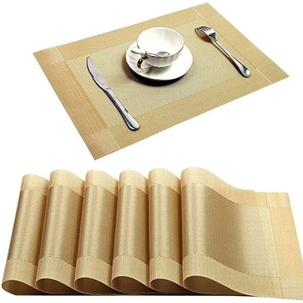 Food Mat Rectangle Placemat Restaurant Washable PVC Durable Dining Table
