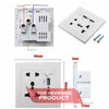 Ac 110-250v 13a USB Wall Socket Universal Wall Socket Panel with 2 USB Port