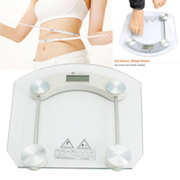 Personal Body Weight Scale Digital Electronic Tempered Glass - Transparent