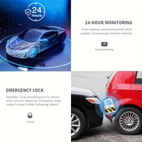 Dash Cam Front and Inside, HD 1080p Recording Car Dvr Cam with 170 Wide