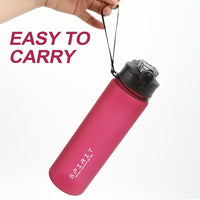 Grinkwell 26oz Frosted Sports Water Bottle - Leakproof, BPA-Free PC with
