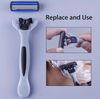 Men's and Women's Manual Safety Razor with 6 Layers of Stainless Steel Hair