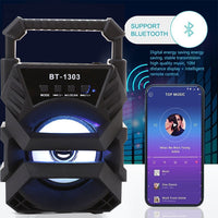 Wireless Portable Bluetooth Speaker with Micro Sd, USB Flash & FM Radio