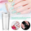 Transparent Silicone Nail Art Tools, Steel Plate Template, Rotation , Nail