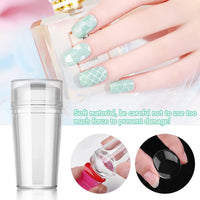 Transparent Silicone Nail Art Tools, Steel Plate Template, Rotation , Nail