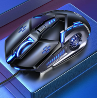 Silver Carved Mechanical Gaming Mouse, Wired, Suitable for Desktop and
