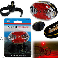 Mountain Bike Tail Light Taillight Safety J-rt08 5 X LED 7-Mode Red Safety