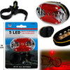 Mountain Bike Tail Light Taillight Safety J-rt08 5 X LED 7-Mode Red Safety
