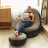 Comfortable Inflatable Sofa Set with Footrest 2pcs Air Lounge Chairs for