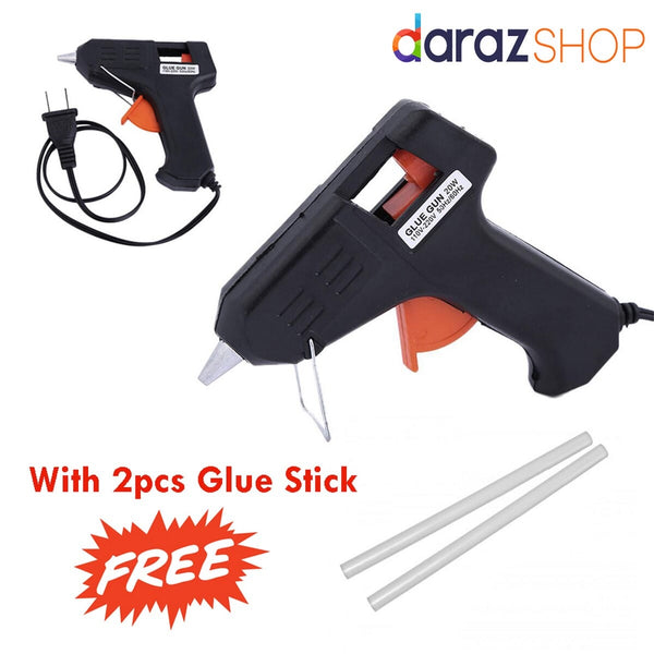 20w Electric Glue Gunn 220v - with 2 Free Glue Sticks Set