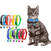 Cute Paw Design Cat Collar with Bell and Cat Belt - Adorable Accessory for