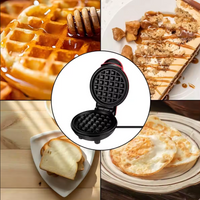 Mini Maker Waffle 4" Cooking Surface Non-Stick 350w