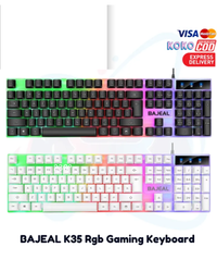 Bajeal K35 Colorful Rainbow Backlight Ergonomic USB Wire Waterproof RGB