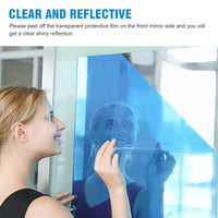 Decorative Self-Adhesive Cuttable Wall Mirror Sticker Waterproof Silver
