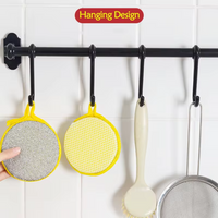 5pcs Double-Sided Miracle Dishwashing Sponge Brush - Pot & Bowl Cleaner with