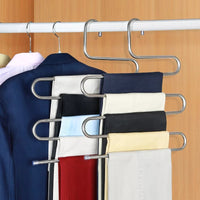 Multipurpose Pants Hangers Rack Stainless Steel Magic for Hanging Trousers