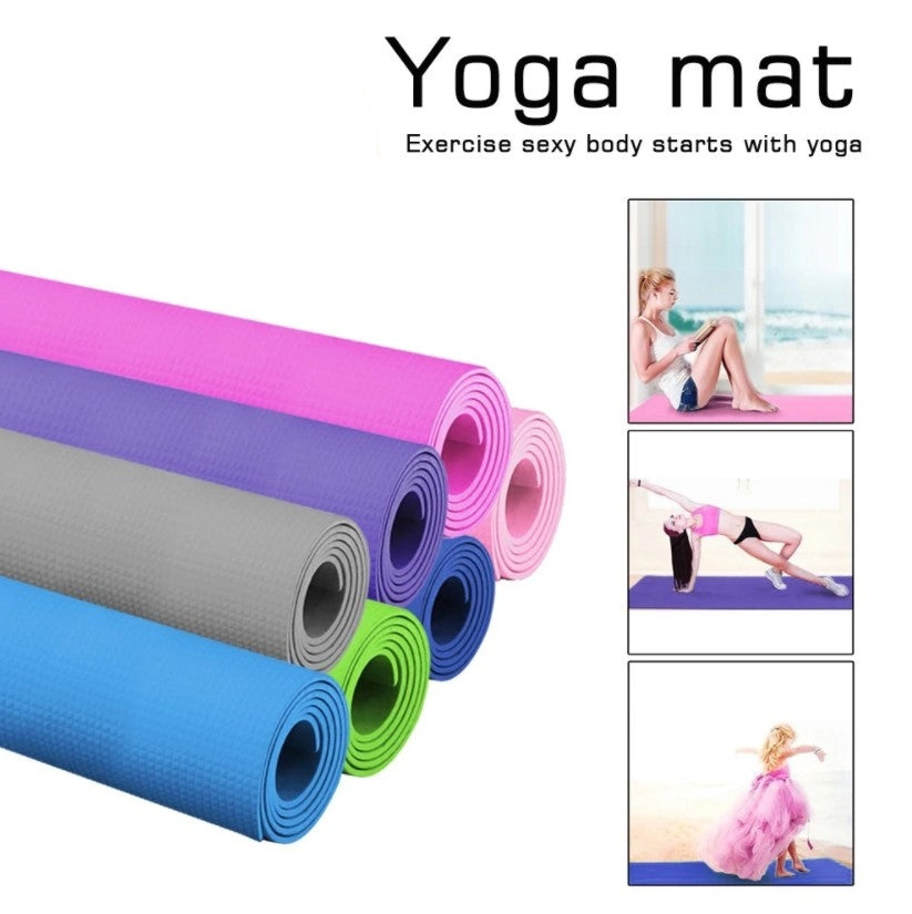 Yoga Mat - 4mm Non-Slip + Free Bag