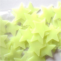 Radium 100 Pieces Stars Stickers Glow in Dark Toys Luminous Star Stickers