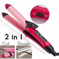 Nova 2-in-1 Hair Curler & Straightener Set