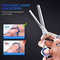 2pcs/set Premium Hair Cutting Kit - Stainless Steel Scissors with Thinning