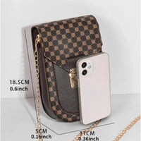 Fashion Female Shoulder Bag Retro Small Polka Embroidered Solid Color Chain