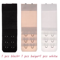 3pcs 2 Hooks Bra Strap Extenders, Comfortable Adjustable Bra Band for