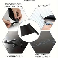 Giant Chalkboard Sticker for Wall | 60x200cm Erasable PVC Blackboard Mural