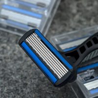 Men's and Women's Manual Safety Razor with 6 Layers of Stainless Steel Hair
