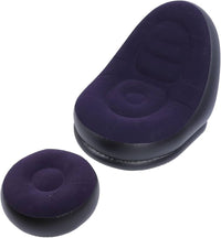 Comfortable Inflatable Sofa Set with Footrest 2pcs Air Lounge Chairs for