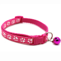 Cute Paw Design Cat Collar with Bell and Cat Belt - Adorable Accessory for